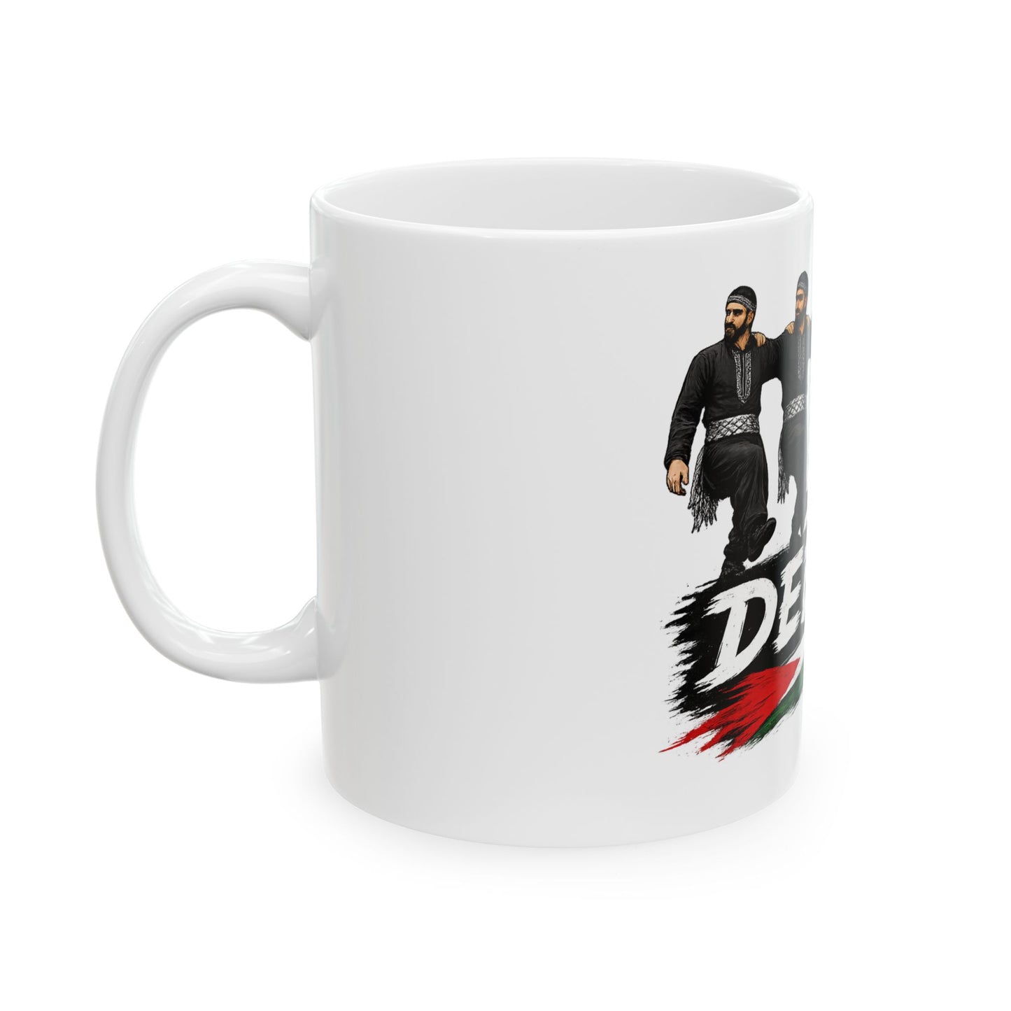 Debkeh Dance Ceramic Mug — Palestinian Debkeh Folk Dance Coffee Cup (11oz & 15oz)