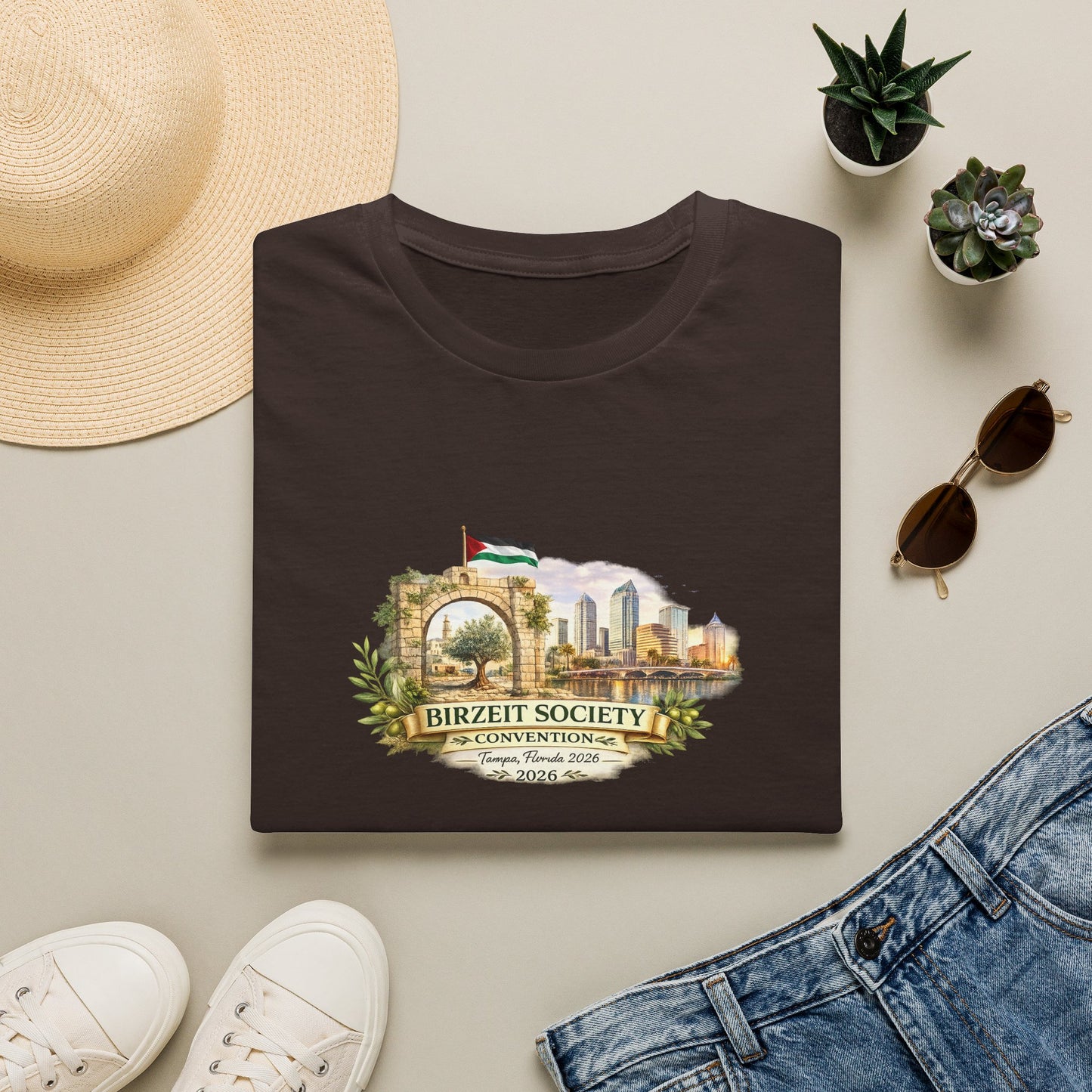 Birzeit Society Convention T-Shirt — Birzeit Skyline Commemorative Shirt