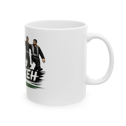 Debkeh Dance Ceramic Mug — Palestinian Debkeh Folk Dance Coffee Cup (11oz & 15oz)