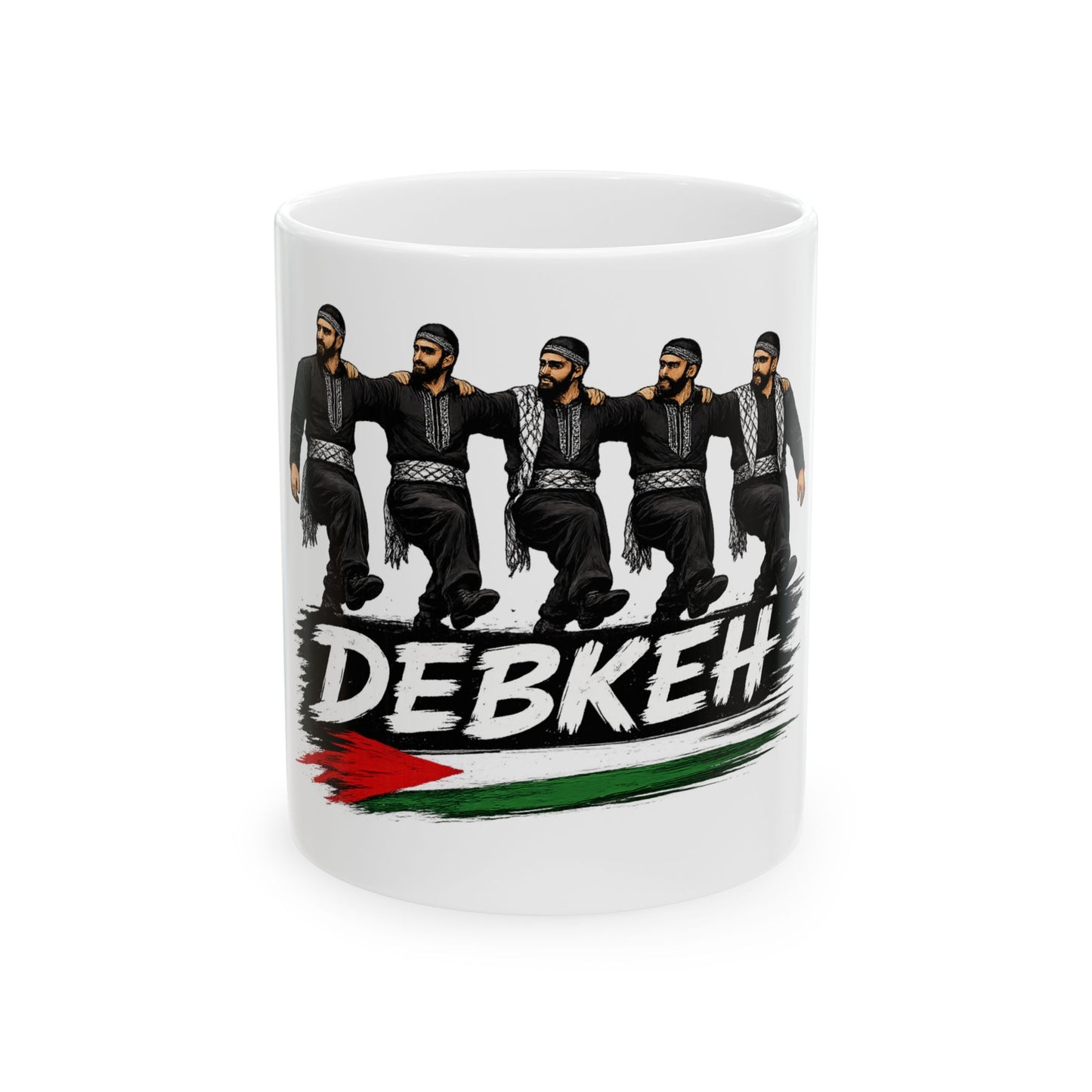 Debkeh Dance Ceramic Mug — Palestinian Debkeh Folk Dance Coffee Cup (11oz & 15oz)