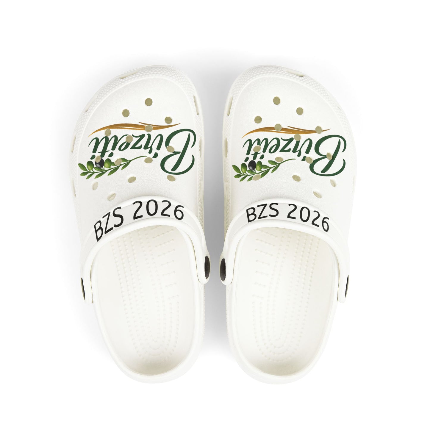 Birzeit Kids Foam Clogs — 'Blossom' Green Floral Print EVA Slip-On