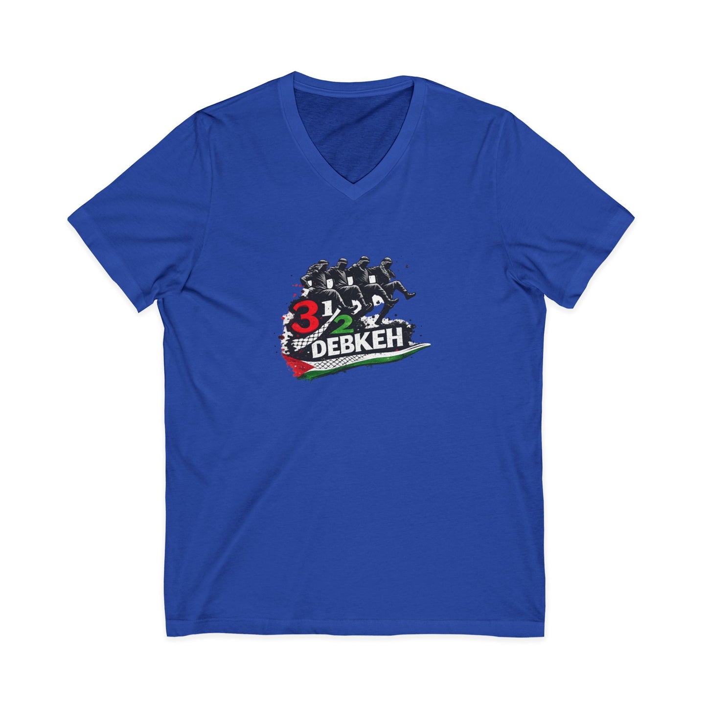 3 1/2 Debkeh Dance Tee – Palestinian Dabke Folk Dance V‑Neck Shirt