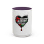 Palestine In My Blood Accent Coffee Mug — 11/15oz Heart Flag Drip