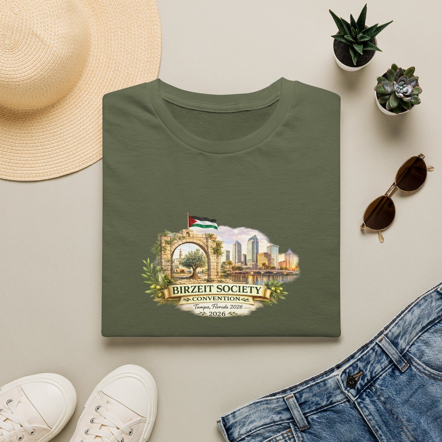 Birzeit Society Convention T-Shirt — Birzeit Skyline Commemorative Shirt