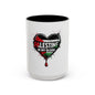 Palestine In My Blood Accent Coffee Mug — 11/15oz Heart Flag Drip