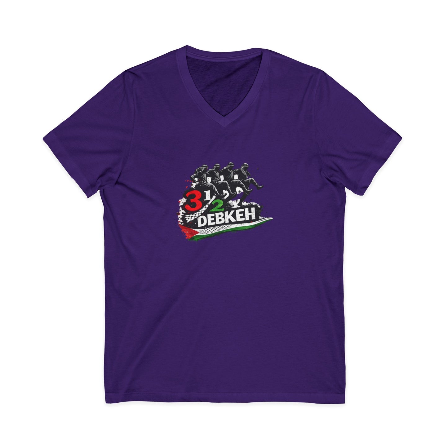 3 1/2 Debkeh Dance Tee – Palestinian Dabke Folk Dance V‑Neck Shirt