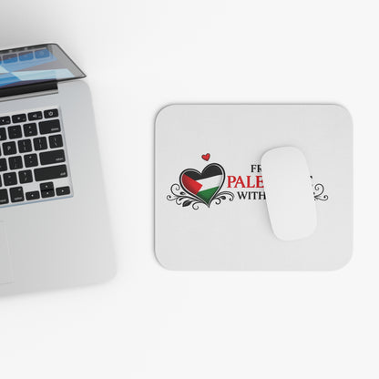 Mouse Pad — "From Palestine With Love" Heart Flag Desk Mat