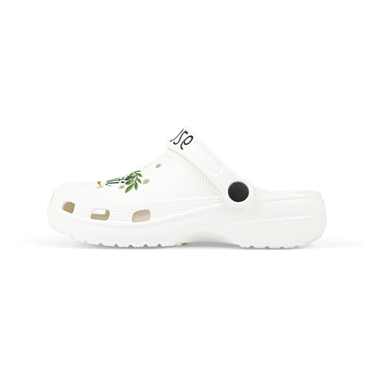 Birzeit Kids Foam Clogs — 'Blossom' Green Floral Print EVA Slip-On