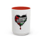 Palestine In My Blood Accent Coffee Mug — 11/15oz Heart Flag Drip