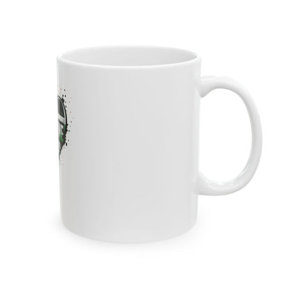Palestine In My Blood Ceramic Mug — Heart Flag Protest Coffee Cup (11oz, 15oz)