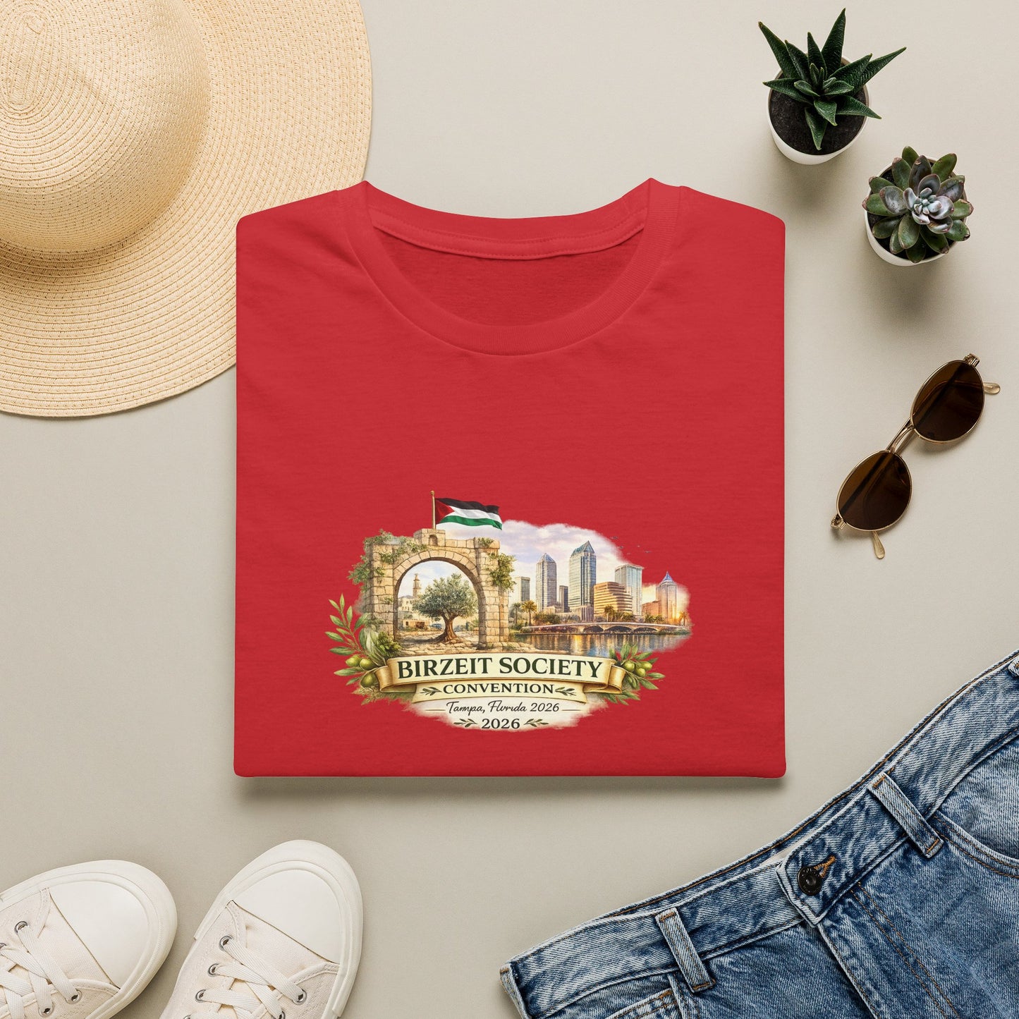 Birzeit Society Convention T-Shirt — Birzeit Skyline Commemorative Shirt