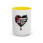 Palestine In My Blood Accent Coffee Mug — 11/15oz Heart Flag Drip