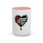 Palestine In My Blood Accent Coffee Mug — 11/15oz Heart Flag Drip