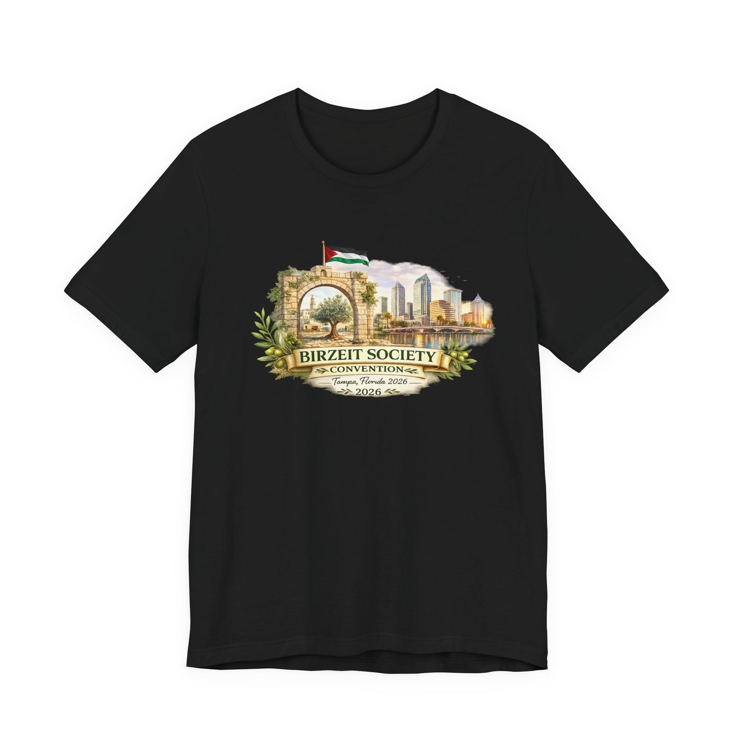 Birzeit Convention Tampa Arch Unisex Jersey Short Sleeve Tee