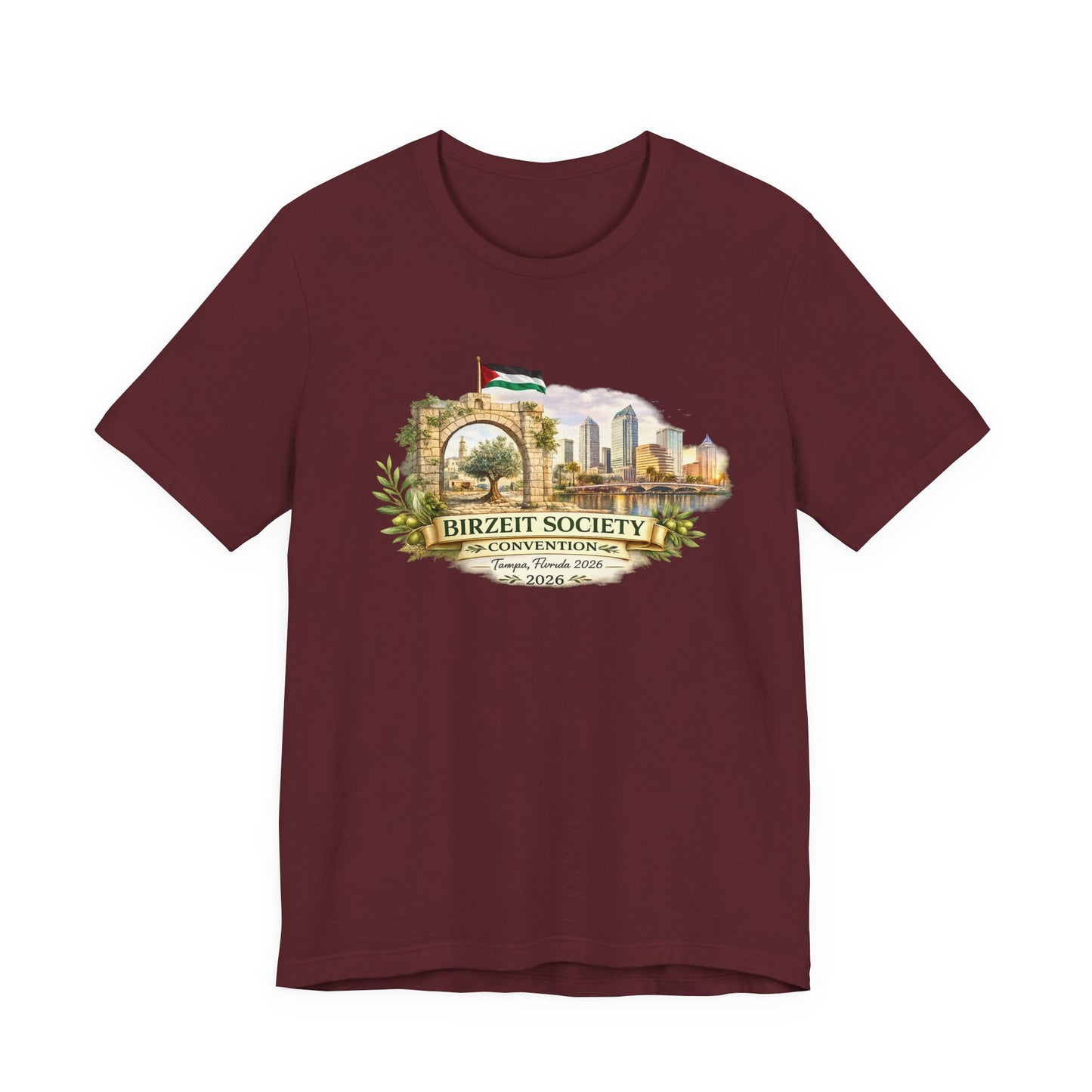 Birzeit Convention Tampa Arch Unisex Jersey Short Sleeve Tee