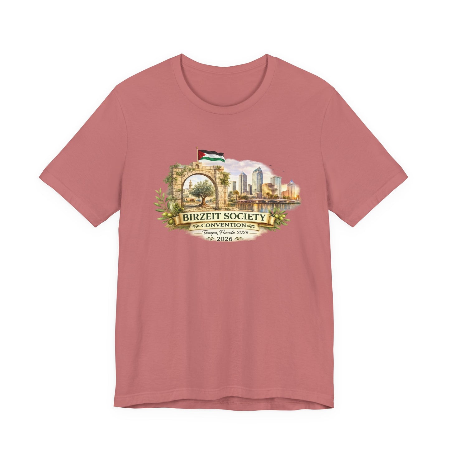 Birzeit Convention Tampa Arch Unisex Jersey Short Sleeve Tee