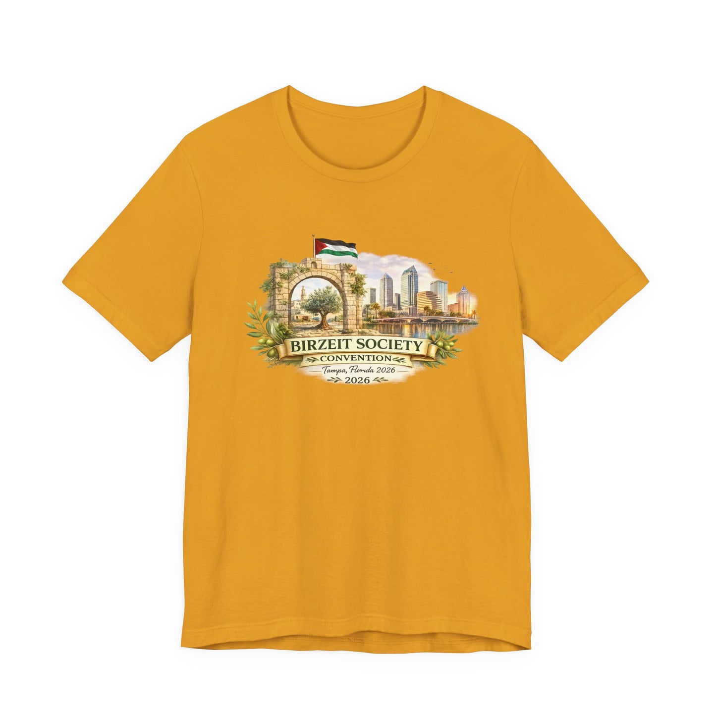 Birzeit Convention Tampa Arch Unisex Jersey Short Sleeve Tee