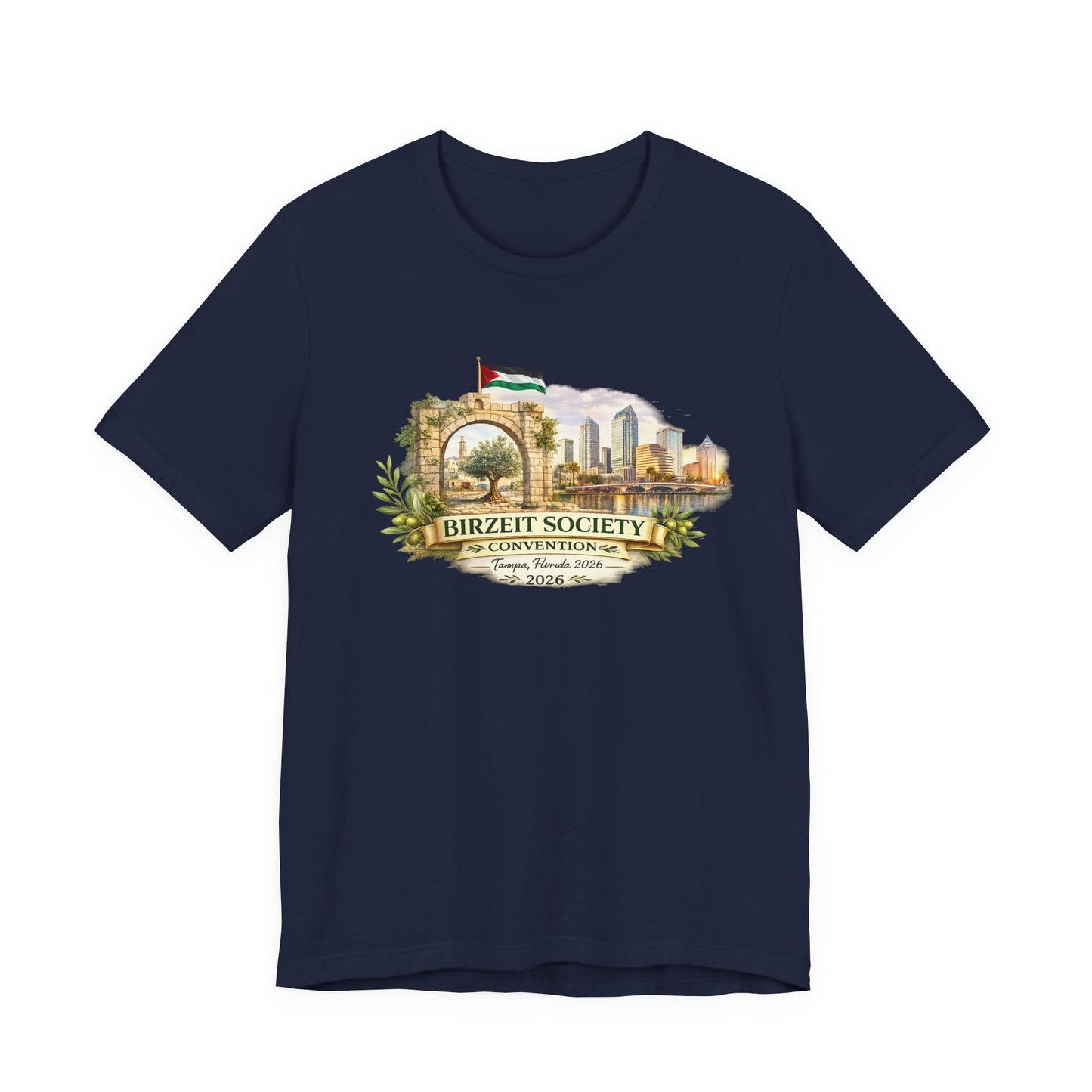 Birzeit Convention Tampa Arch Unisex Jersey Short Sleeve Tee