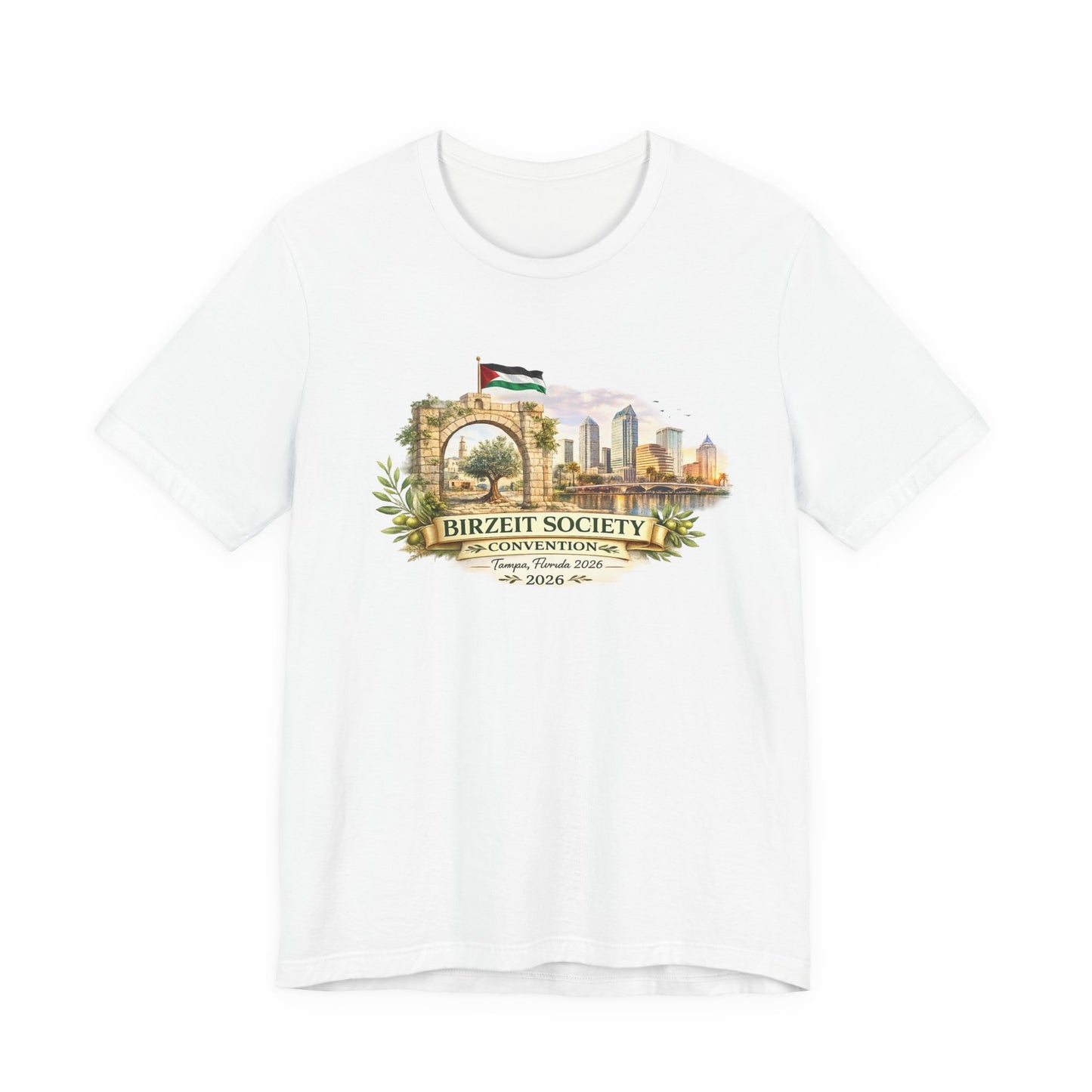 Birzeit Convention Tampa Arch Unisex Jersey Short Sleeve Tee