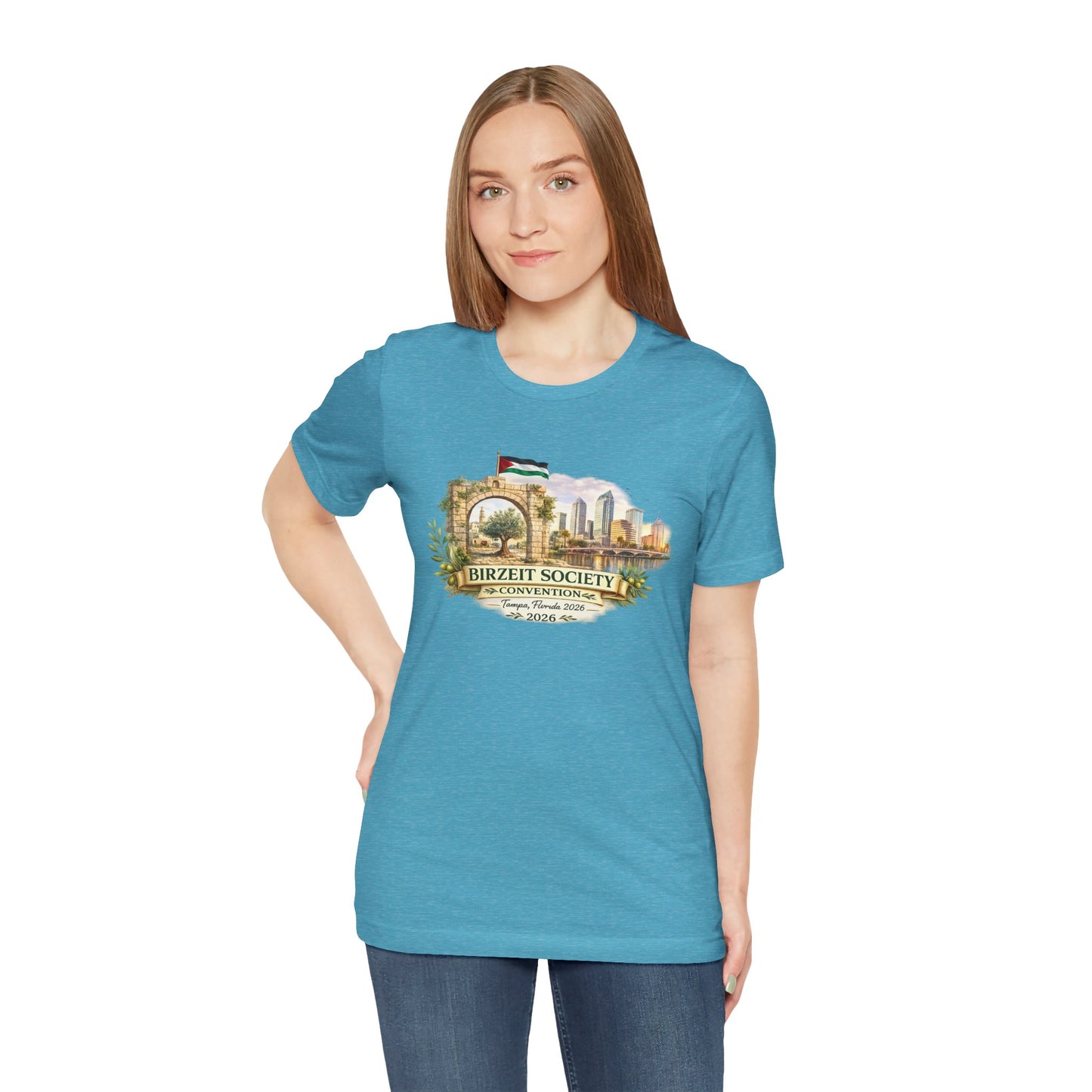 Birzeit Convention Tampa Arch Unisex Jersey Short Sleeve Tee