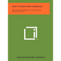 How To Read Shop Drawings: With Special Reference To Welding And Welding Symbols