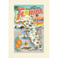 Vintage Lined Notebook Greetings from Florida, Map